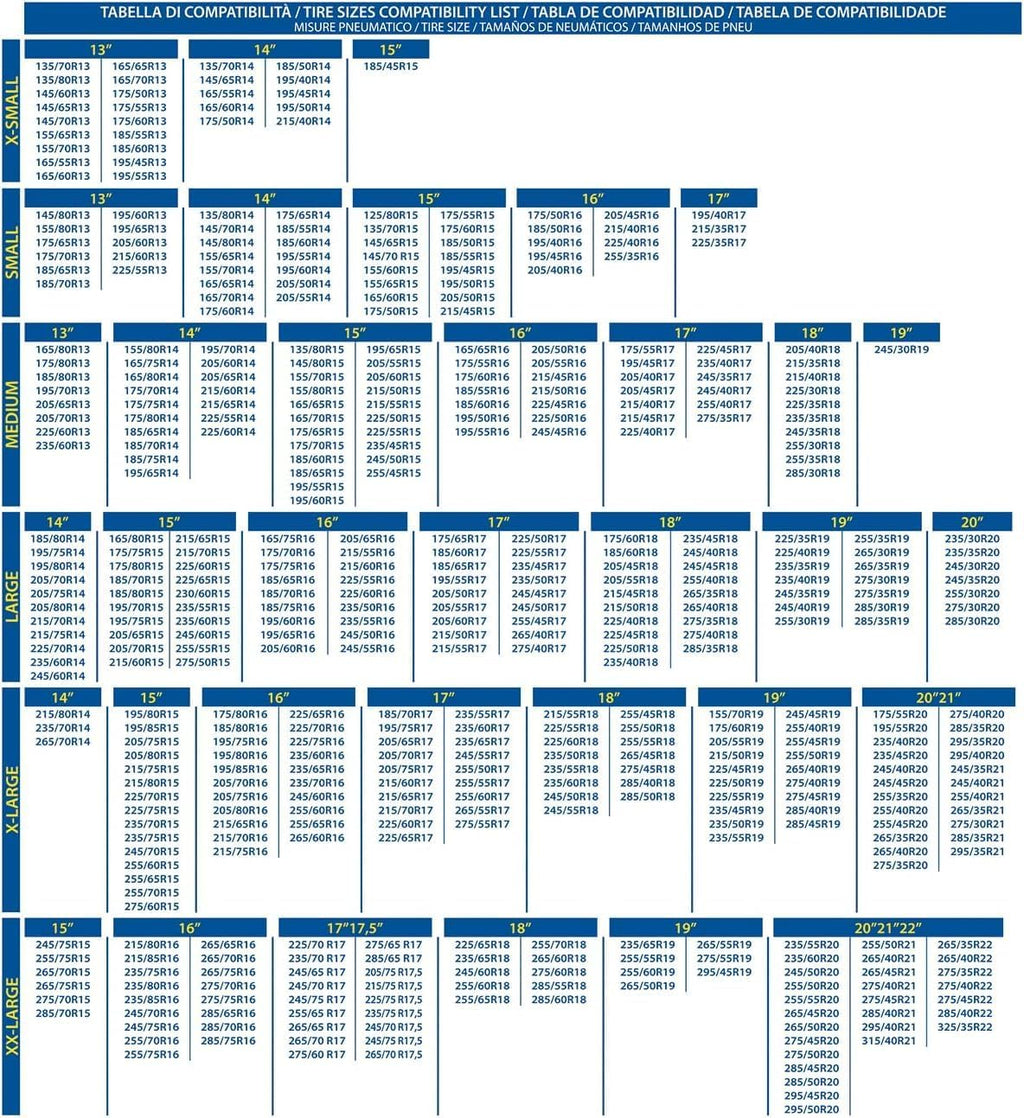 Goodyear Calze da Neve Omologate Italia EN 16662-1:2020 Star Gripper 2 Catene da Neve in Tessuto per Auto, Snow Sock (Misure per Pneumatici Dettagliate all'Interno)