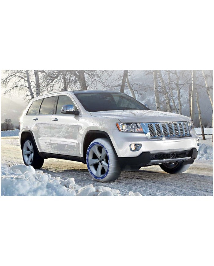 Sparco Calze da Neve Omologate Italia EN 16662-1:2020 Snow Chains 2 Catene da Neve in Tessuto per Auto, Snow Sock (Misure per Pneumatici Dettagliate all'Interno)