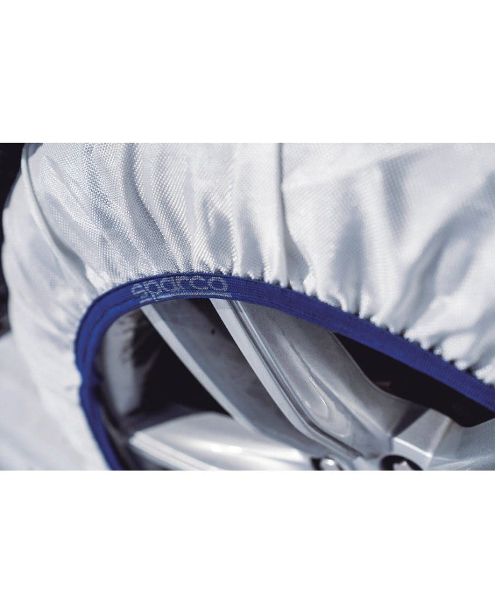 Sparco Calze da Neve Omologate Italia EN 16662-1:2020 Snow Chains 2 Catene da Neve in Tessuto per Auto, Snow Sock (Misure per Pneumatici Dettagliate all'Interno)